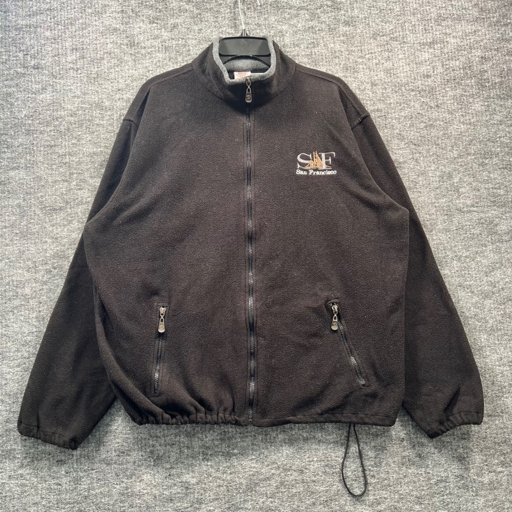 Dimco Apparel San Francisco Fleece Jacket Black Full Zip Mens Medium 6474